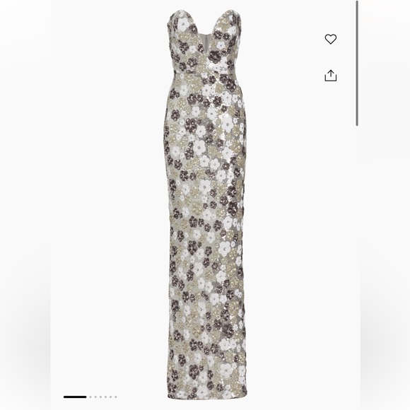 Marchesa Notte silver gown - Picture 5 of 9